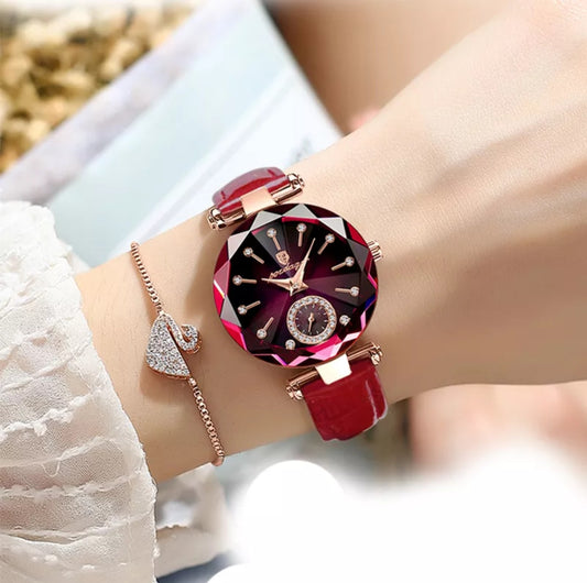 Quartz Diamond Dial Wrist Watches